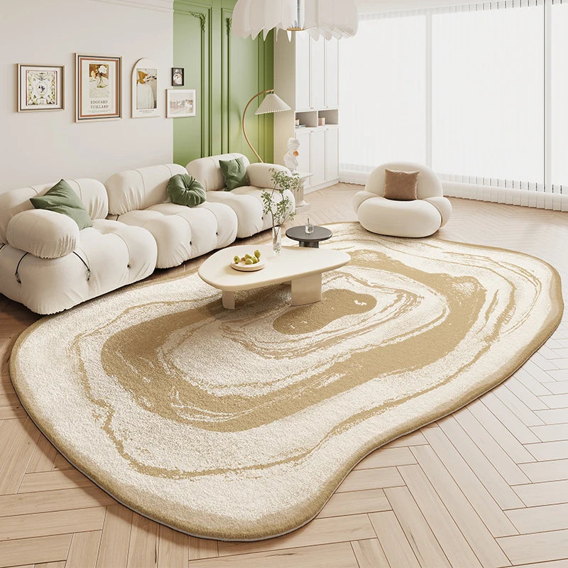 Navak Carpet Thicken Study Carpet Modern Simple Carpets for Living Room Irregular Bedroom Decor Plush Rug Home Special-shaped Anti-slip Mat