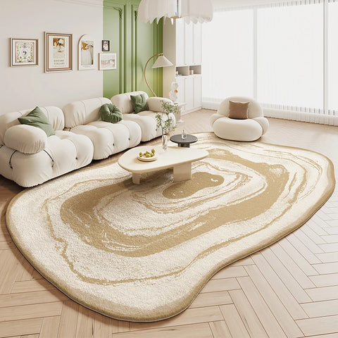 Navak Carpet Thicken Study Carpet Modern Simple Carpets for Living Room Irregular Bedroom Decor Plush Rug Home Special-shaped Anti-slip Mat