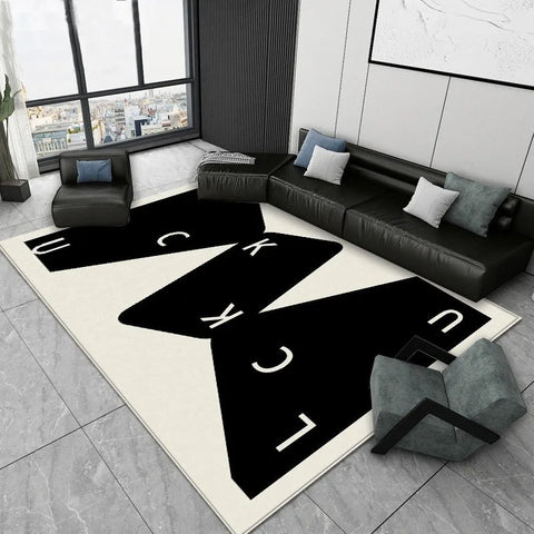 Navak Carpet Simple Abstract Art Style Carpet Living Room Sofa Bedroom Study Kitchen Entrance Door Mat Non-slip Cartoon Retro Home Decor Rug