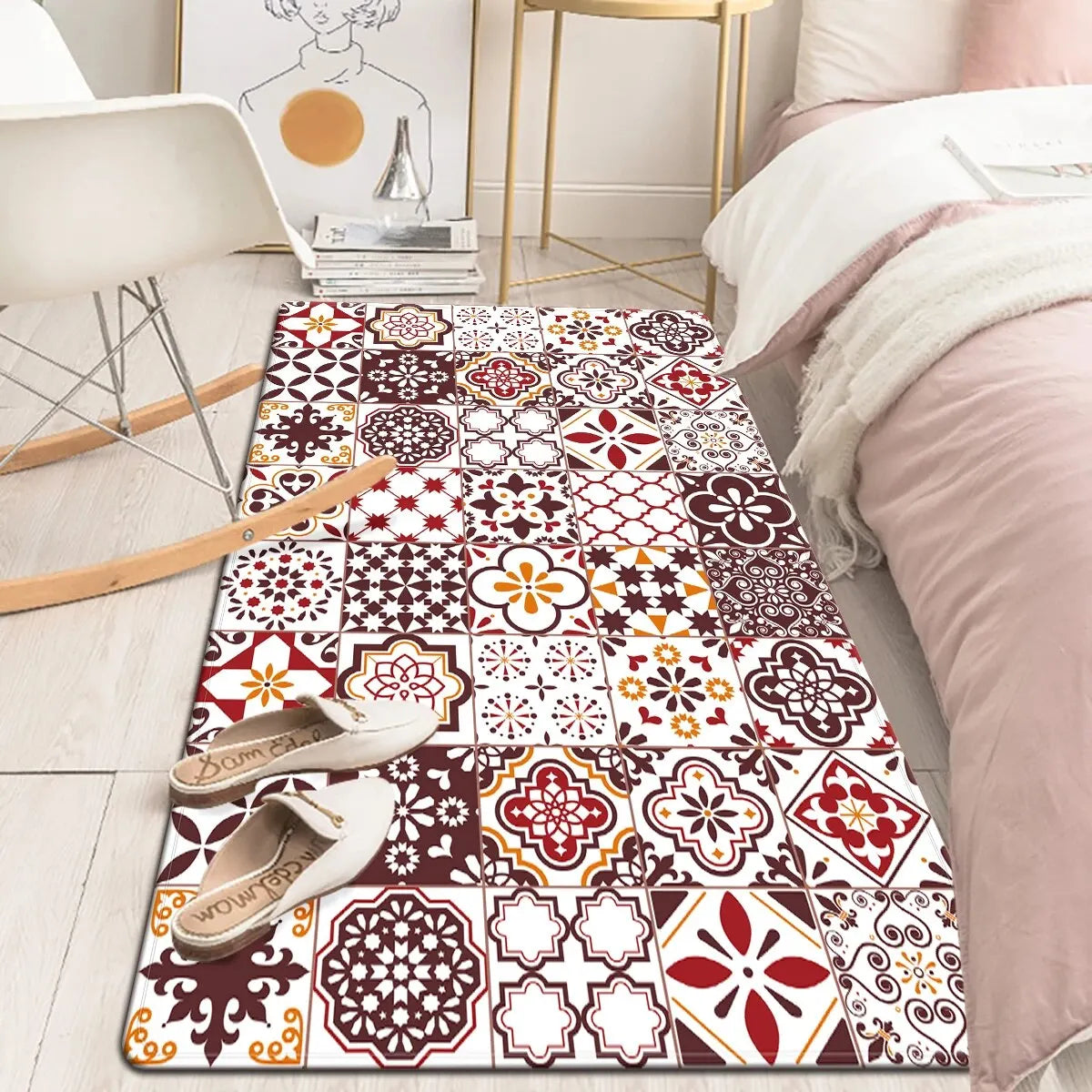 Navak Carpet Exclusive Picks Mandala Patchwork Bedroom Carpet Bathroom Non-Slip Floor Rugs Used In Living Room LaundryRoom Kitchen Home Decoration Mat