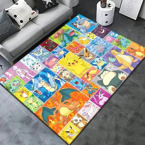 Navak Carpet Daily Picks Pokemon Cartoon Carpet Rug Living Room Bedroom Decoration Picnic Camp Kitchen Carpet Crawling Carpet Decoration