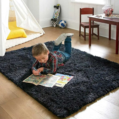 Navak Carpet Gray Carpet for Living Room Plush Rug Bed Room Floor Fluffy Mats Anti-slip Home Decor Rugs Soft Velvet Carpets Kids Room Blanket
