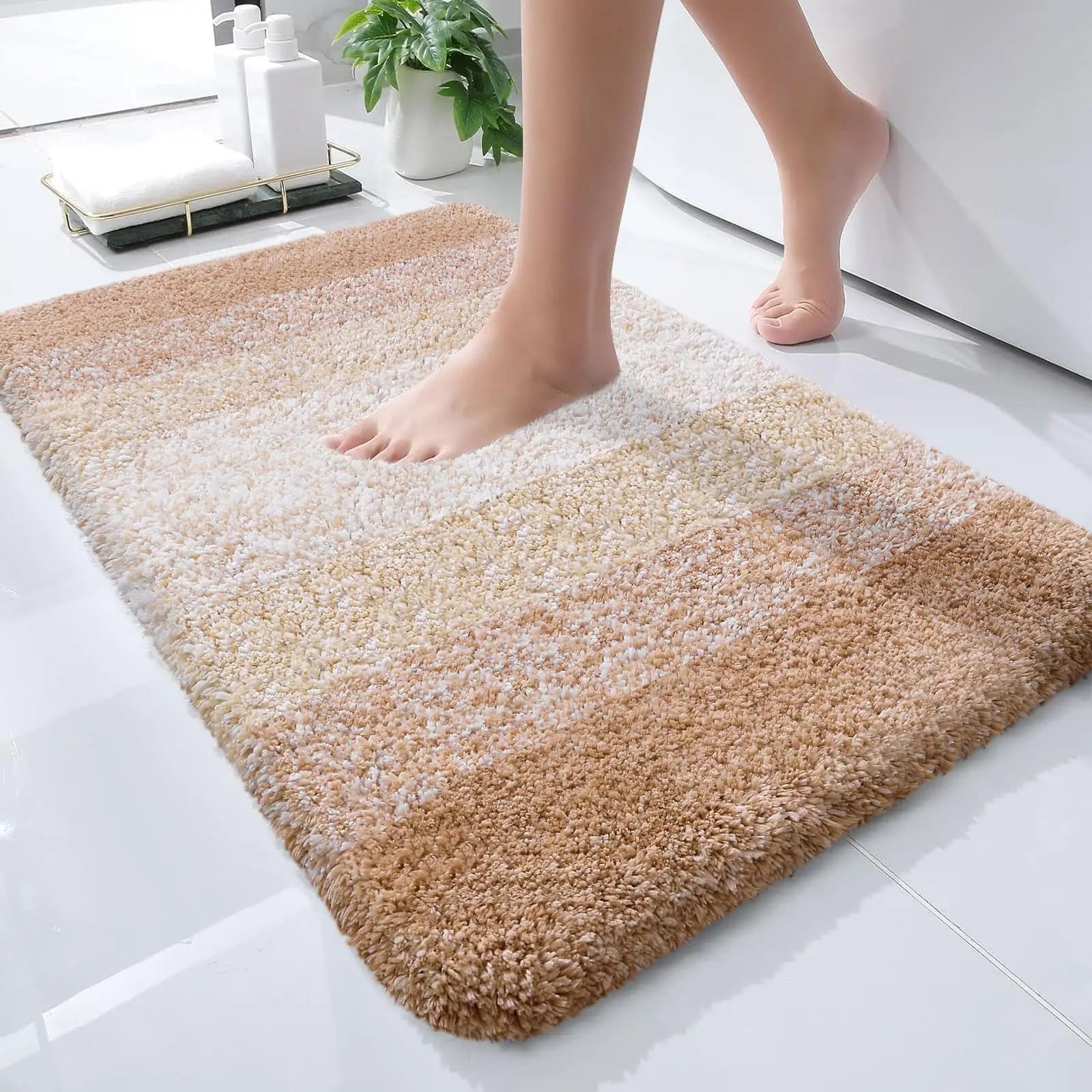 Navak Carpet Kitinjoy Bathroom Rug Mat extra Soft Absorbent Microfiber Bath Mat Non-Slip Plush Shaggy Machine Wash Carpet Bathroom Floor Rugs