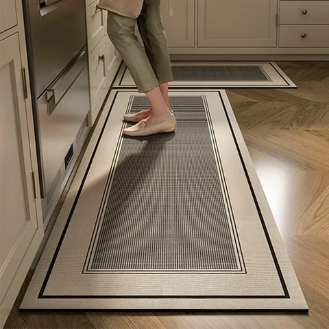 Navak Carpet Kitchen Floor Mat Absorbent Non-slip Carpet Diatom Mud Long Foot Mats Minimalist Style Home Decoration Rug for Bathroom 주방 카펫