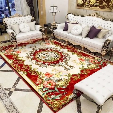 Navak Carpet European Luxury Living Room Carpet Bedroom Decoration Rugs Lounge Decor Tatami Rug Entrance Door Mat Large Size Soft Foldable