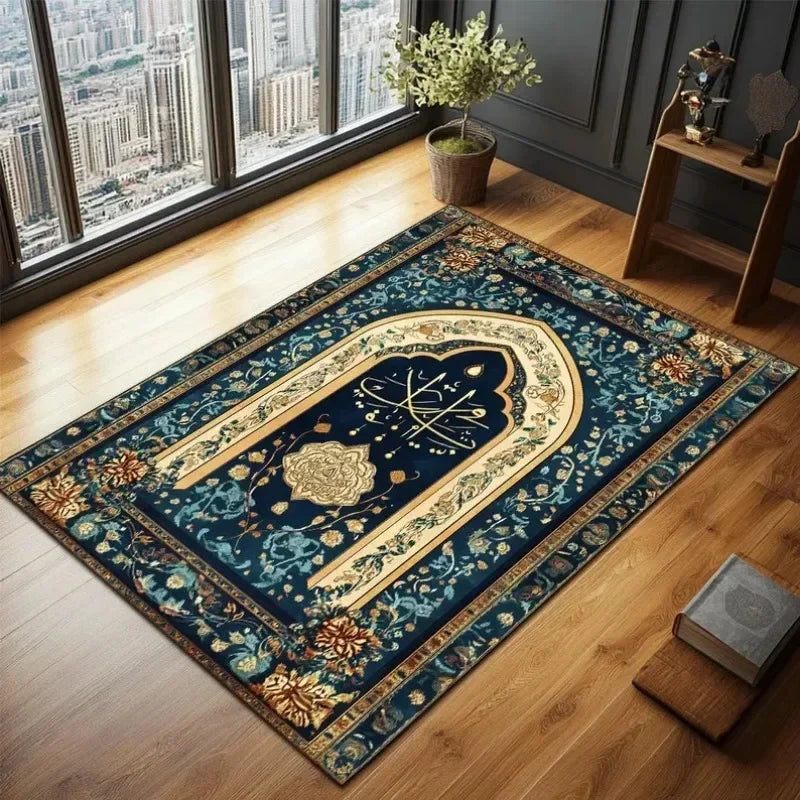 Navak Carpet Exclusive Picks Upgraded Material Loop Pile Elegant Islamic Prayer Rug Exquisite Prayer Muslim Creative Gift Easy Storage Home Decor