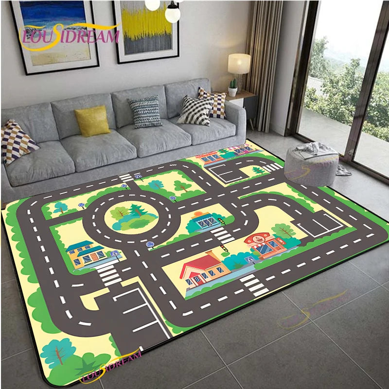 Navak Carpet Alfombra Road Traffic Rout Map Carpet Living Room Sofa Coffee Table Bedroom Rugs Kitchen Kid Play Anti-slip floor Mat Home Decor