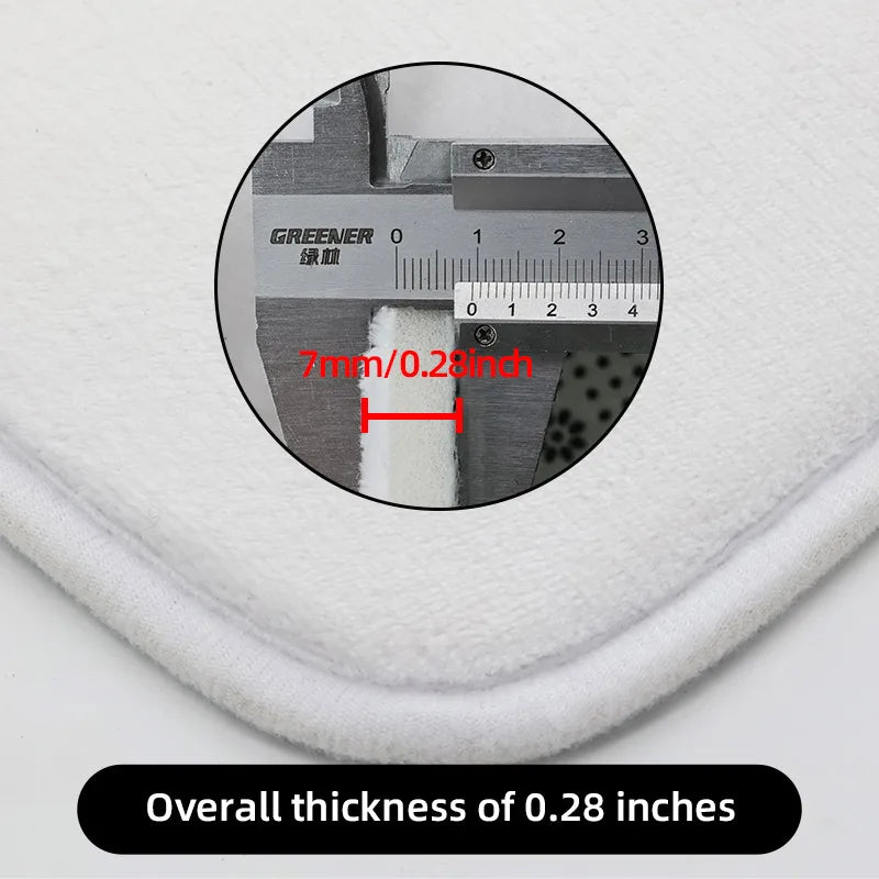 Navak Carpet 3pcs Cactus Printed Bathroom Mat 7MM Soft Floor Mat, Living Room Carpet, Balcony Non Slip Mat Machine Washable