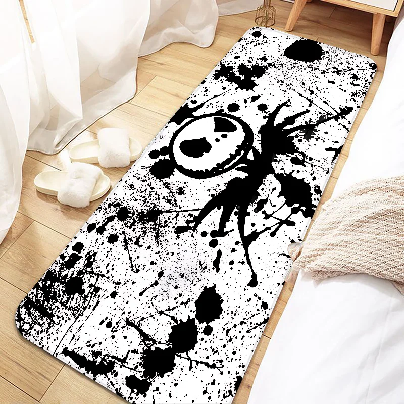 Navak Carpet Jack Skellington Door Mat Entrance Non-slip Doormat Washable Kitchen Carpet Living Room Hallway Rugs Bathroom Bath Door Mats