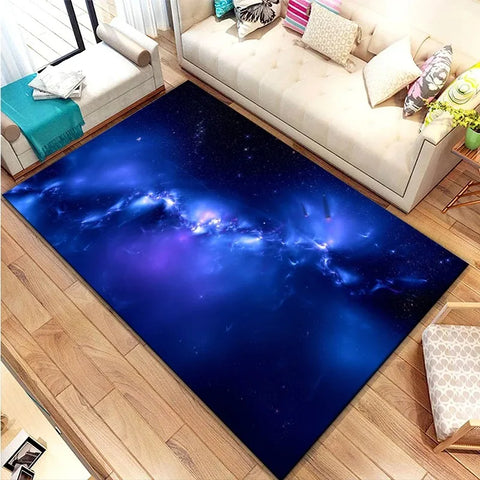Navak Carpet 3D Galaxy Space Star Carpet Home Bedroom Living Room Decorative Floor Mat Bathroom Room Non-Slip Carpet Door Mat