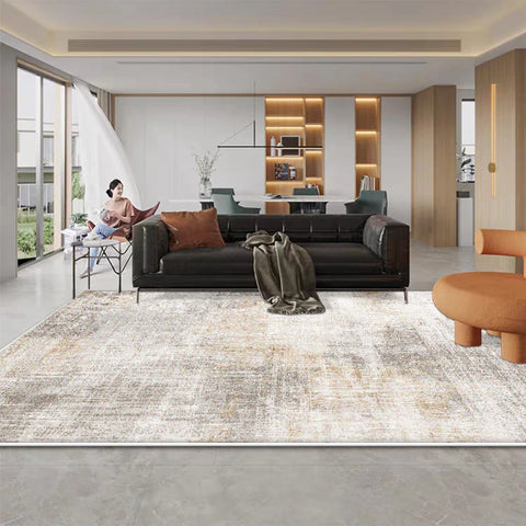 Navak Carpet Fluffy Soft Abstract Large Carpet Living Room Home Room Decoration Golden Rugs for Bedroom Cloakroom Area Rug Non-slip Floor Mat