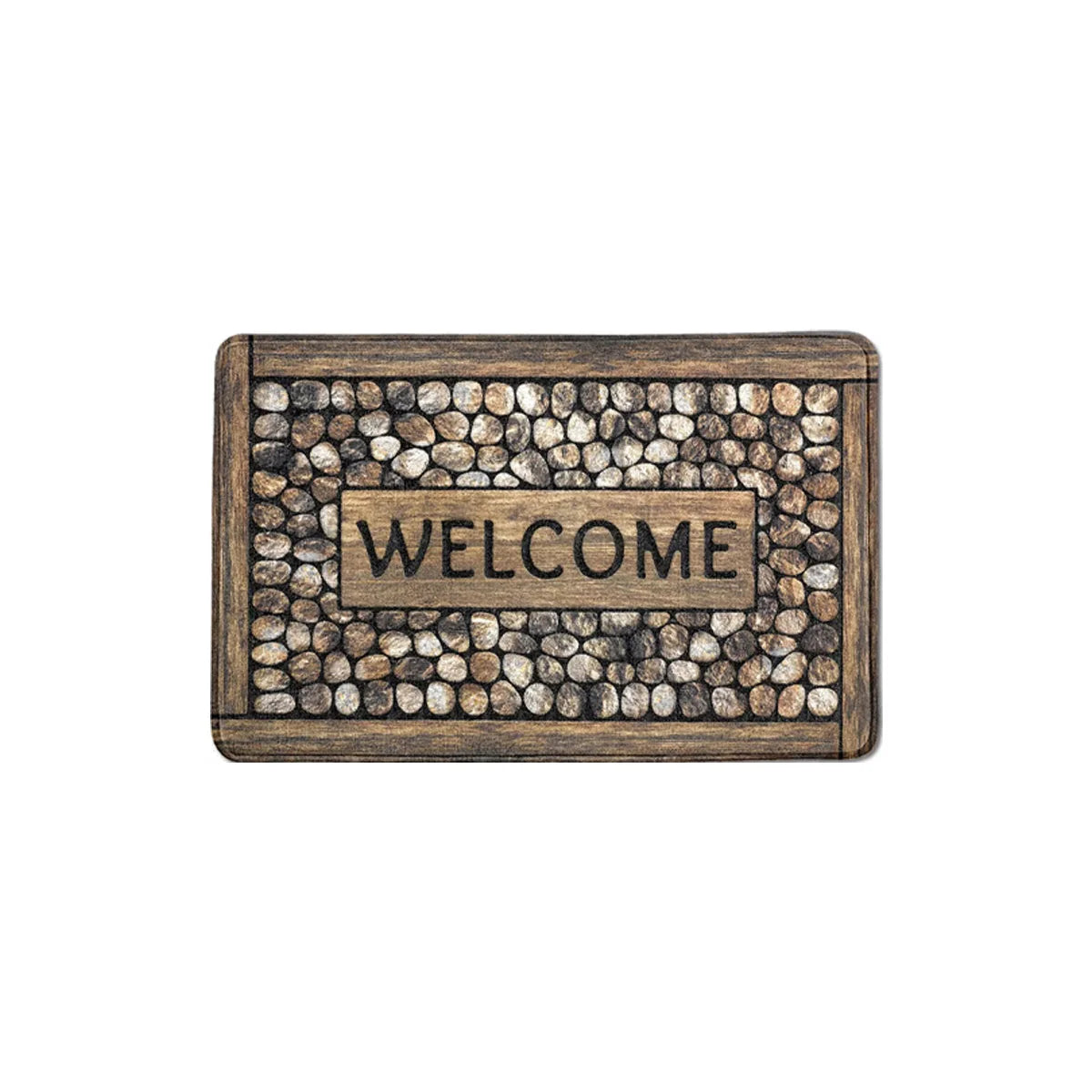 Navak Carpet New carpet floor mat polyester cobblestone welcome pattern non-slip waterproof suitable for entrance, outdoor camping hotel