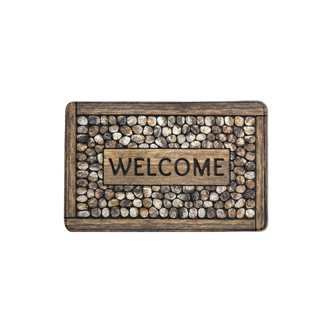 Navak Carpet New carpet floor mat polyester cobblestone welcome pattern non-slip waterproof suitable for entrance, outdoor camping hotel