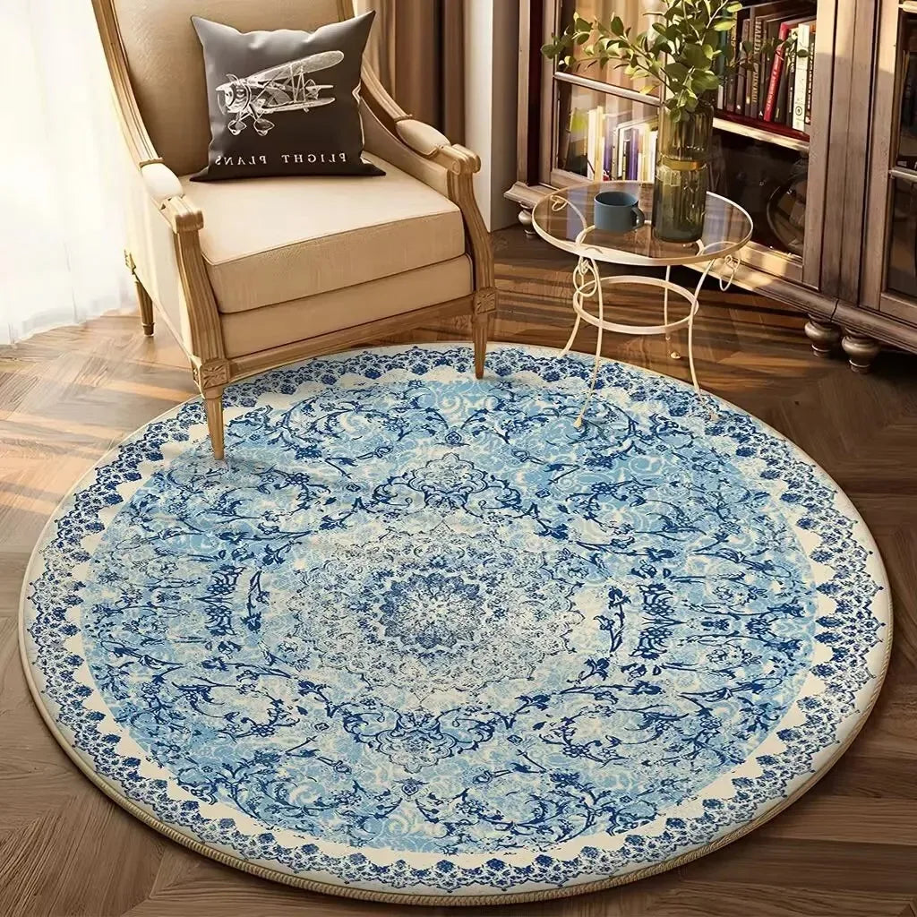 Navak Carpet Bohemian Round Living Room Decor Sofa Table Home Rug Soft Chair Mat Bedroom