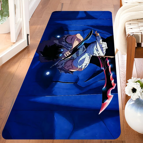 Navak Carpet Anime Solo L-leveling Gaming Entrance Door Mat Washable Non-Slip Living Room Sofa Chairs Area Mat Kitchen Welcome Doormat