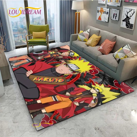 Navak Carpet Naruto Cartoon Anime Carpet for Living Room Bedroom Cute Rugs Kitchen Table Door Kids Un-slip Floor Mats Alfombra Birthday gift