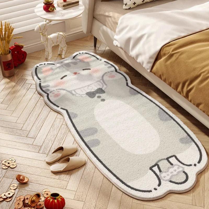 Navak Carpet Exclusive Picks Modern Cartoon Cat Faux Cashmere Rug - Soft Kids Carpet for Bedroom, Sofa, Living Room, Playroom, Cozy Home Decor