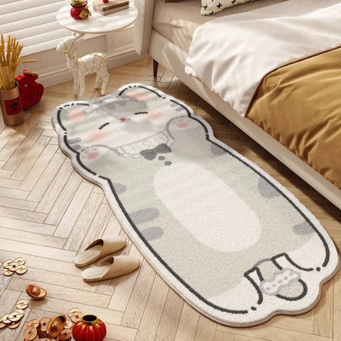 Navak Carpet Exclusive Picks Modern Cartoon Cat Faux Cashmere Rug - Soft Kids Carpet for Bedroom, Sofa, Living Room, Playroom, Cozy Home Decor