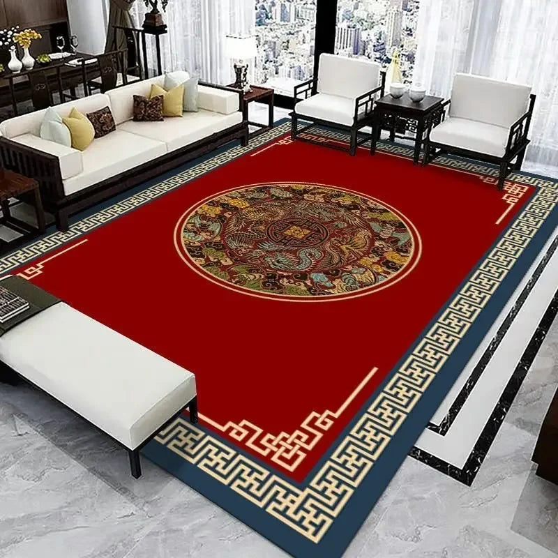 Navak Carpet New Chinese Style Decoration Home Carpets for Living Room Large Bedroom Rug Dining Room Decor Coffee Tables MAT Machine Washable