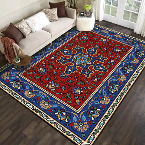 Navak Carpet Retro Persian-Turkish Carpet for Living Room Decor Sofa Rug Bedroom Bedside Soft Rug Kitchen Coffee Table Floor Mat Hallway Rug