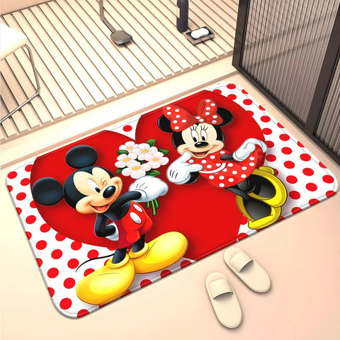 Navak Carpet Mickey and Minnie Mouse Nursery Red Cute mat  Kids Room Rug Baby Room Decor Gift for Kids  Area Rug  Kids Room Decor rug