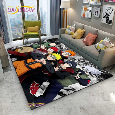 Navak Carpet Naruto Cartoon Anime Carpet for Living Room Bedroom Cute Rugs Kitchen Table Door Kids Un-slip Floor Mats Alfombra Birthday gift
