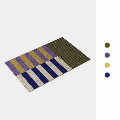 Navak Carpet PVC Grids Floor Anti Slip Pad Aesthetic Home Room Decor Geometric Bathroom Mat Soft Rug Bedroom Carpet Doormat