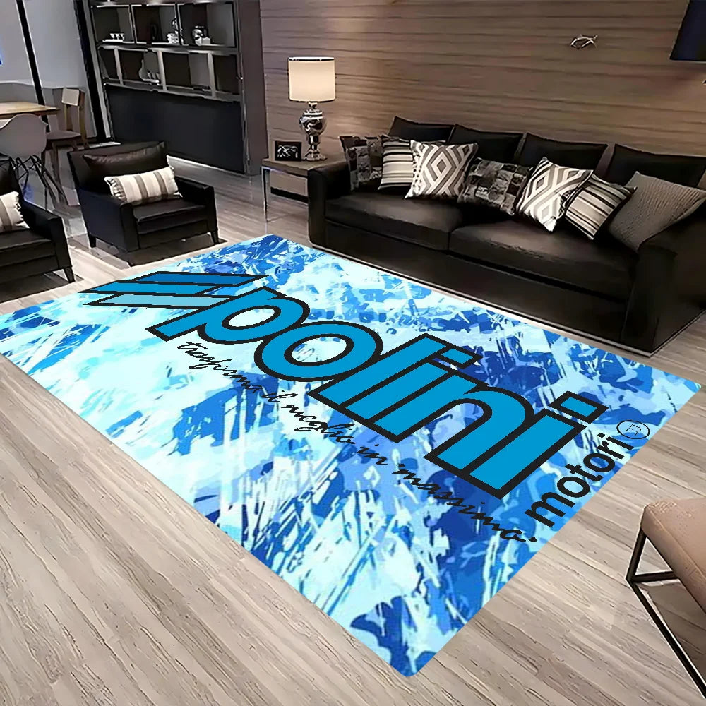 Navak Carpet P-Polini Italy Scooter Race Floor Mat Non-Slip Laundry Room Mat Laundry Decor Balcony Child Living Room Bedside Mats