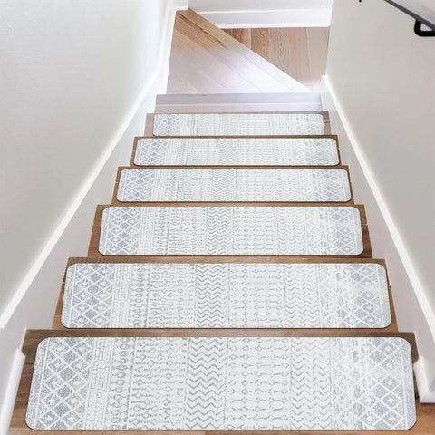 Navak Carpet Modern Minimalist Step Mat, Solid Wood Stair Carpet, Home Step Mats, Non-slip Decor Rug, Long Cashmere Rugs, Black Floor Mat
