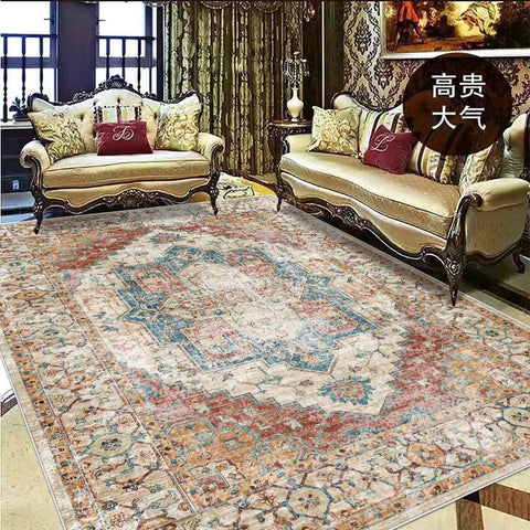 Navak Carpet Ethnic Style Carpet for Living Room Home Decoration Bedroom Carpets Large Area Luxury Rug American Hairless Coffee Table Mat
