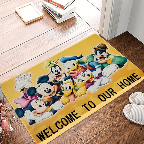 Navak Carpet Daily Picks Disney Mickey Mouse Welcome Mat Non-Slip Bedroom Kitchen Bath Entracne Rug Polyester Washable Carpet Home Decor