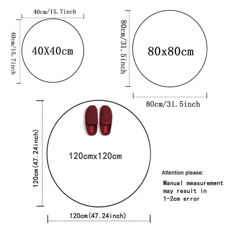 Navak Carpet Round Carpet Mat New 3D Visual Illusion Spiral Rug Floor Mats for Bedroom Living Room Decoration Creative Rugs The Black Trap