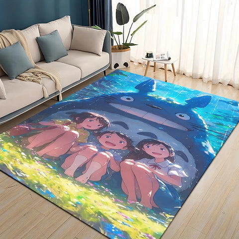 Navak Carpet 3D T-Totoros Cartoon Area Rug,Carpet Rug for Living Room Children's Bedroom Sofa Doormat Decor,kids Play Non-slip Floor Mat