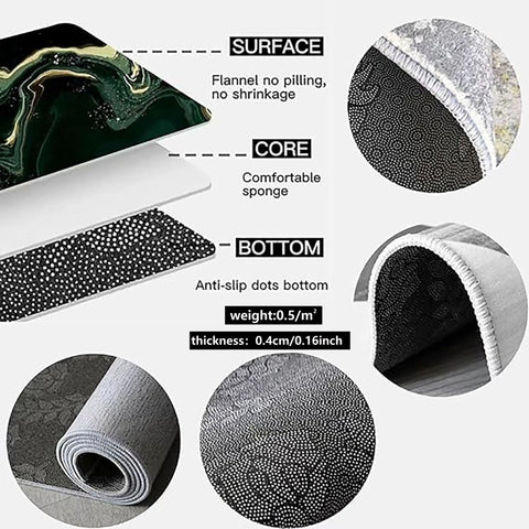 Navak Carpet Exclusive Picks Kitchen tableware theme floor mat crystal velvet carpet non-slip and dirt resistant comfort mat washable carpet