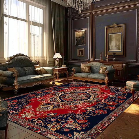 Navak Carpet Persian Style Rugs for Living Room Decoration Carpet Large Area Bedroom Anti-slip Floor Mat Washable Lounge Rug Customized Size