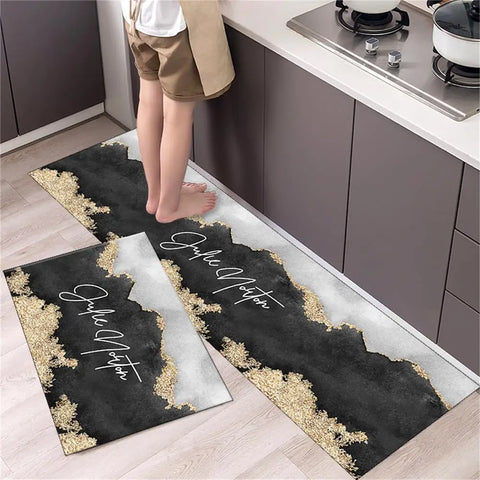 Navak Carpet Marble Pattern Kitchen Floor Mats Non-Slip Doormat for Home Decorative Entrance Rug Modern Simple Style Washable Alfombra Rugs