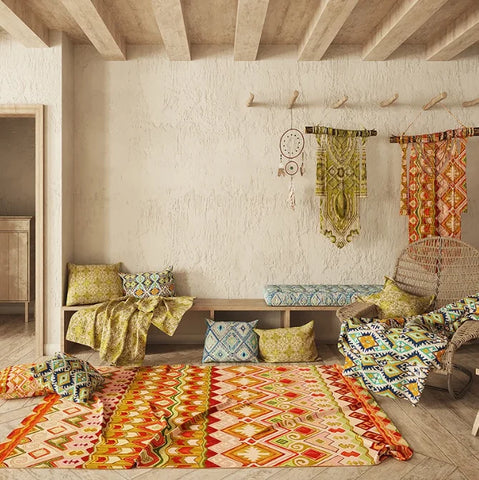 Navak Carpet Retro Ethnic Style Carpets for Living Room Persia Bedroom Decor Rug Non-slip Washable Porch Floor Mat Dining Room Lounge Carpet