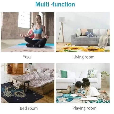Navak Carpet Happy Campers Rug Non-slip Floor Mat Machine Washable Entrance Carpet for Hallway Bedroom Kitchen and Home Accessories Decor