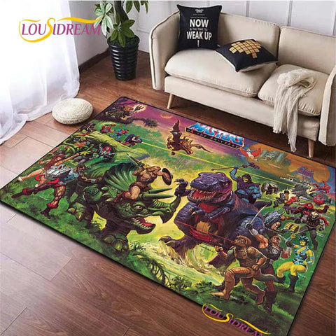Navak Carpet He-man masters Cartoon Anime Carpet for Living Room Bedroom Yoga Area Rug Kitchen Un-slip Floor Mat decor Alfombra Birthday gift