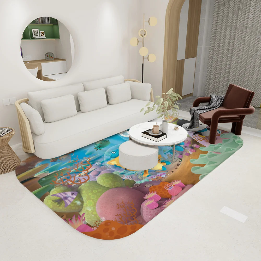 Navak Carpet The Octonauts Cartoon Door Mat Washable Non-Slip Living Room Sofa Chairs Area Mat Kitchen Toilet Rug