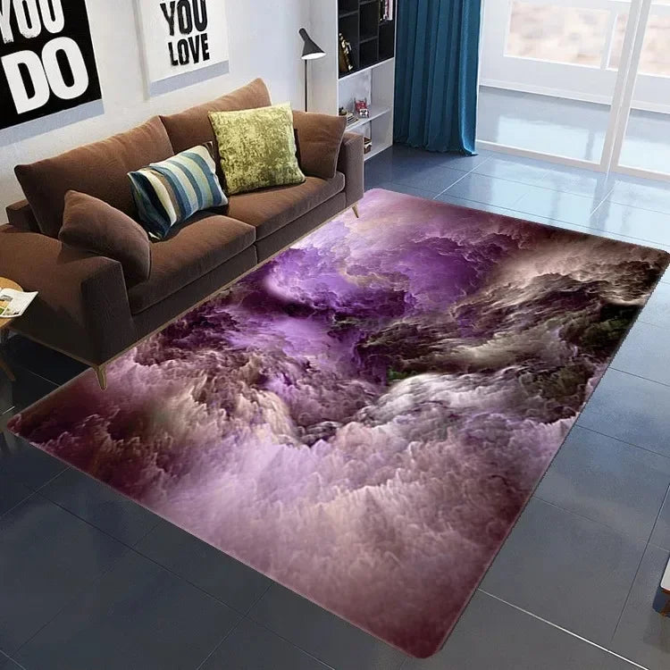 Navak Carpet 3D Galaxy Space Star Carpet Home Bedroom Living Room Decorative Floor Mat Bathroom Room Non-Slip Carpet Door Mat