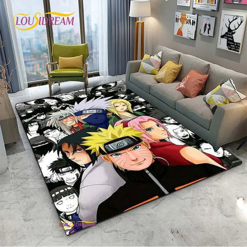 Navak Carpet Naruto Cartoon Anime Carpet for Living Room Bedroom Cute Rugs Kitchen Table Door Kids Un-slip Floor Mats Alfombra Birthday gift