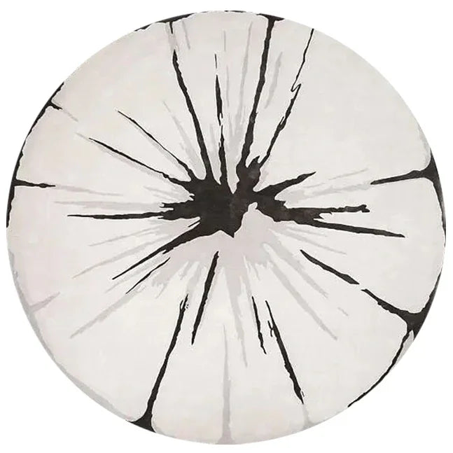 Navak Carpet Modern Simple Style Living Room Round Carpet Home Chair Mat Decoration Striped Large Area Rugs Bedroom Bed End Soft Floor Mats