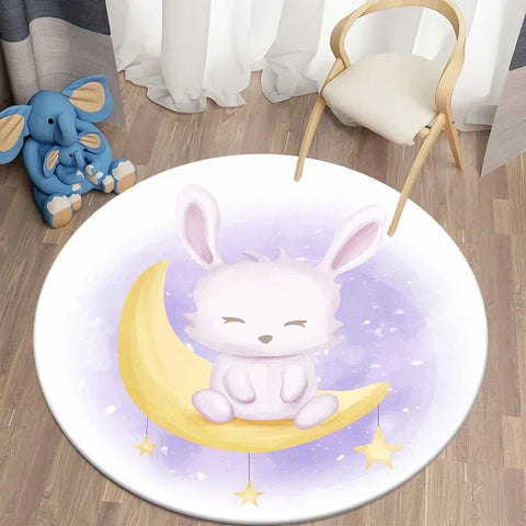 Navak Carpet Cartoon Cute Bear Round Carpet for Living Room Rugs Bath Mat for Children Room Mats Bedroom Carpets Baby Kids Room Home Decor