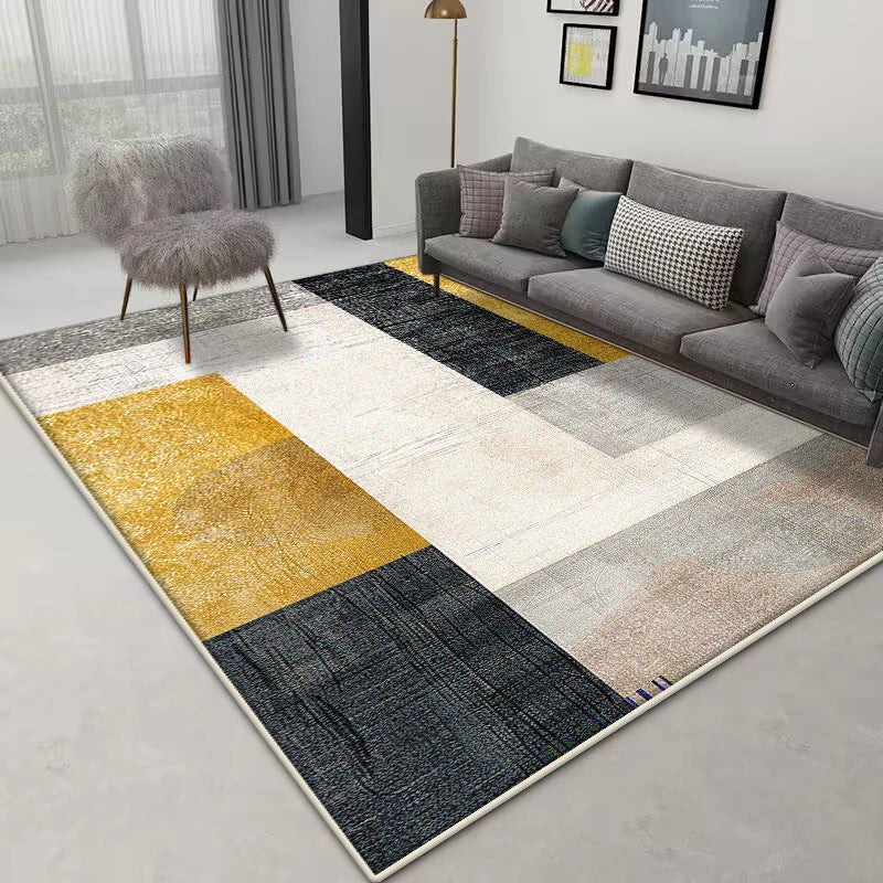 Navak Carpet Nordic Geometric Area Rug – Large Non-Slip Carpet | Custom Size for Living Room Sofa & Bedroom Home Decor