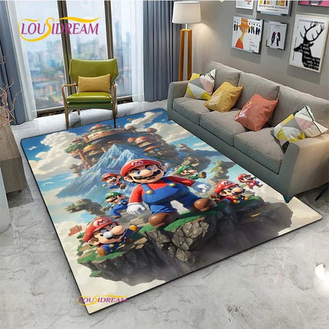 Navak Carpet Mario Cartoon Anime Carpet for Living Room Bedroom Cute Rugs Table Kitchen Door Kids Un-slip Floor Mats Alfombra Birthday gift