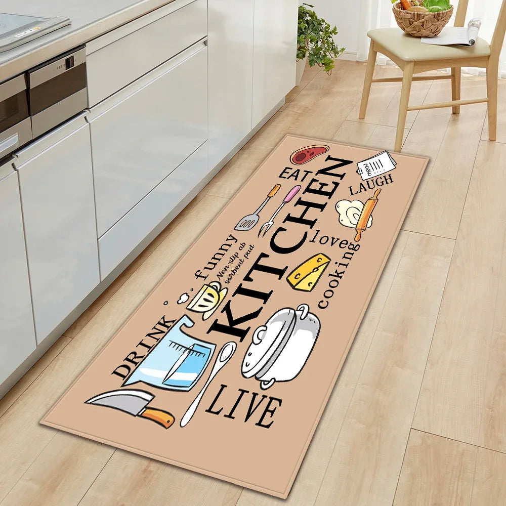 Navak Carpet Kitchen Rug Durable Home Entrance Doormat High-end Kitchen Mats for Floor Waterproof House Hold Washable Non-slip Large Carpet