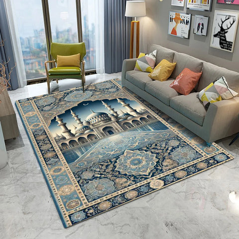 Navak Carpet Retro Europe Persia Style Castle Carpet Living Room Sofa Bedroom Study Kitchen Entrance Door Mat Non-slip Luxury Home Decor Rug