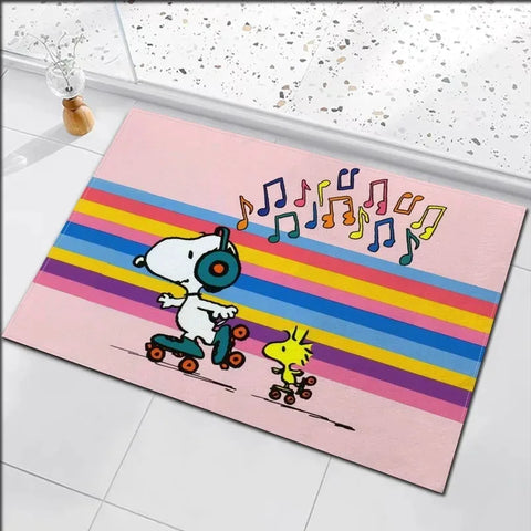 Navak Carpet Daily Picks Disney Snoopy Door Mat Cute Cartoon Child Room Home Decor Non Slip Washable Carpet Bedroom Bathroom Kitchen Entrance Rug
