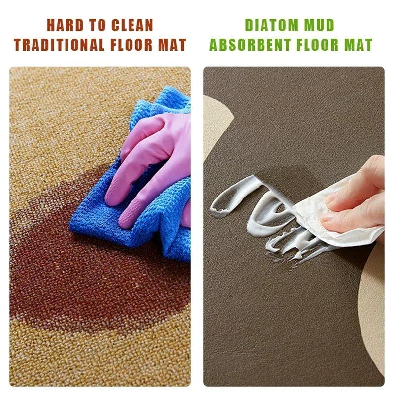 Navak Carpet Kitchen Floor Mat Absorbent Non-slip Carpet Diatom Mud Long Foot Mats Minimalist Style Home Decoration Rug for Bathroom 주방 카펫
